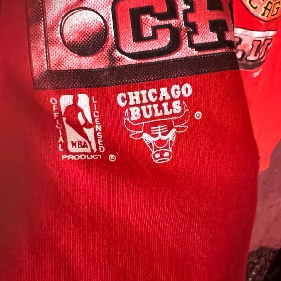 Vintage Single Stitch Chicago Bulls Tee Size XL Made In USA Retro Basketball - Picture 4 of 9